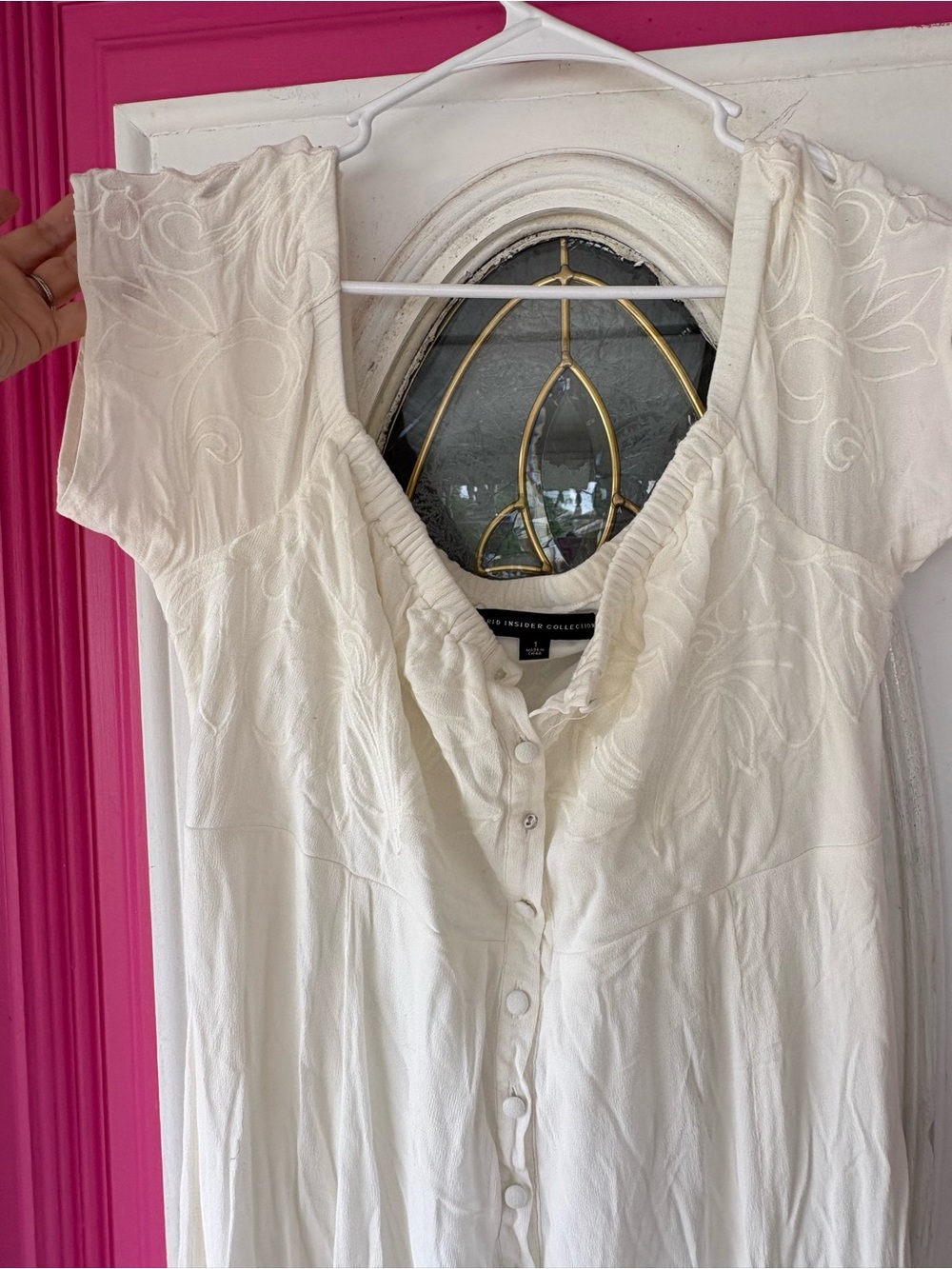 torrid Ivory Button-Front Maxi Dress - Picture 12 of 12